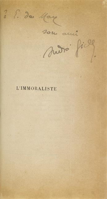 ANDRE GIDE (1869-1951)  Saül, Drame en 5 Actes [with:] LImmoraliste.